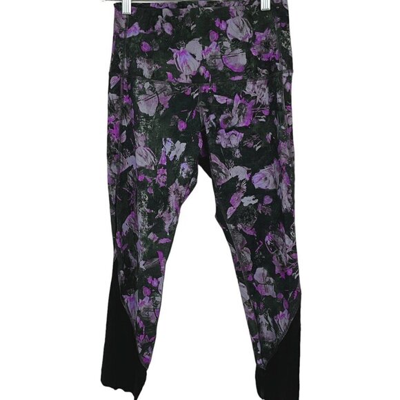 Lululemon Wunder Under High Rise Crop 23" Scallop Full-On Luxtreme Floral 8 - Picture 1 of 8